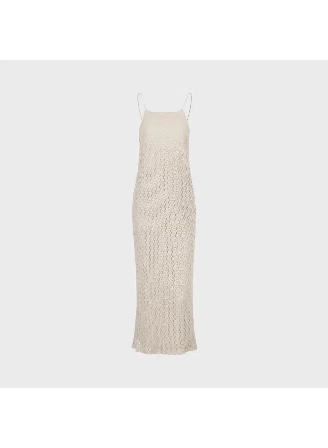 Платье-комбинация кружевное на бретелях Zara, бежевый — фото 2