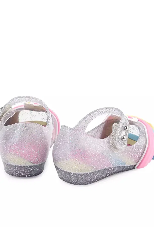 Детские балетки для девочек с принтом Ultragirl uni Mini Melissa, Gray — фото 3