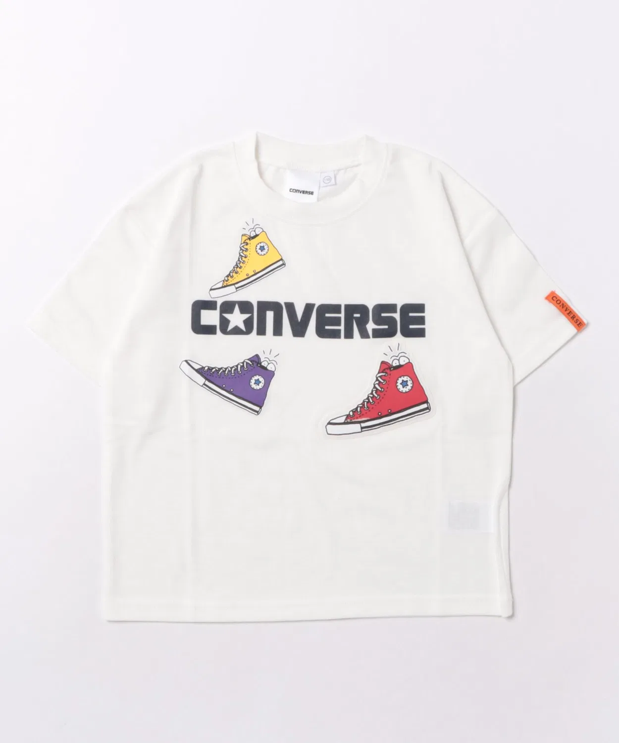 Детская футболка с аппликацией и принтом, широкого кроя CONVERSE, Red — фото 2