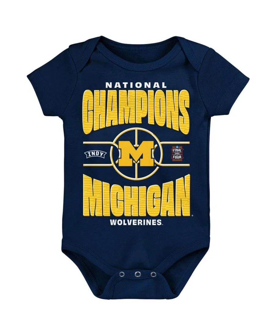 Боди с принтом Michigan Wolverines 2026 NCAA Men's Basketball National Champions Outerstuff, Navy