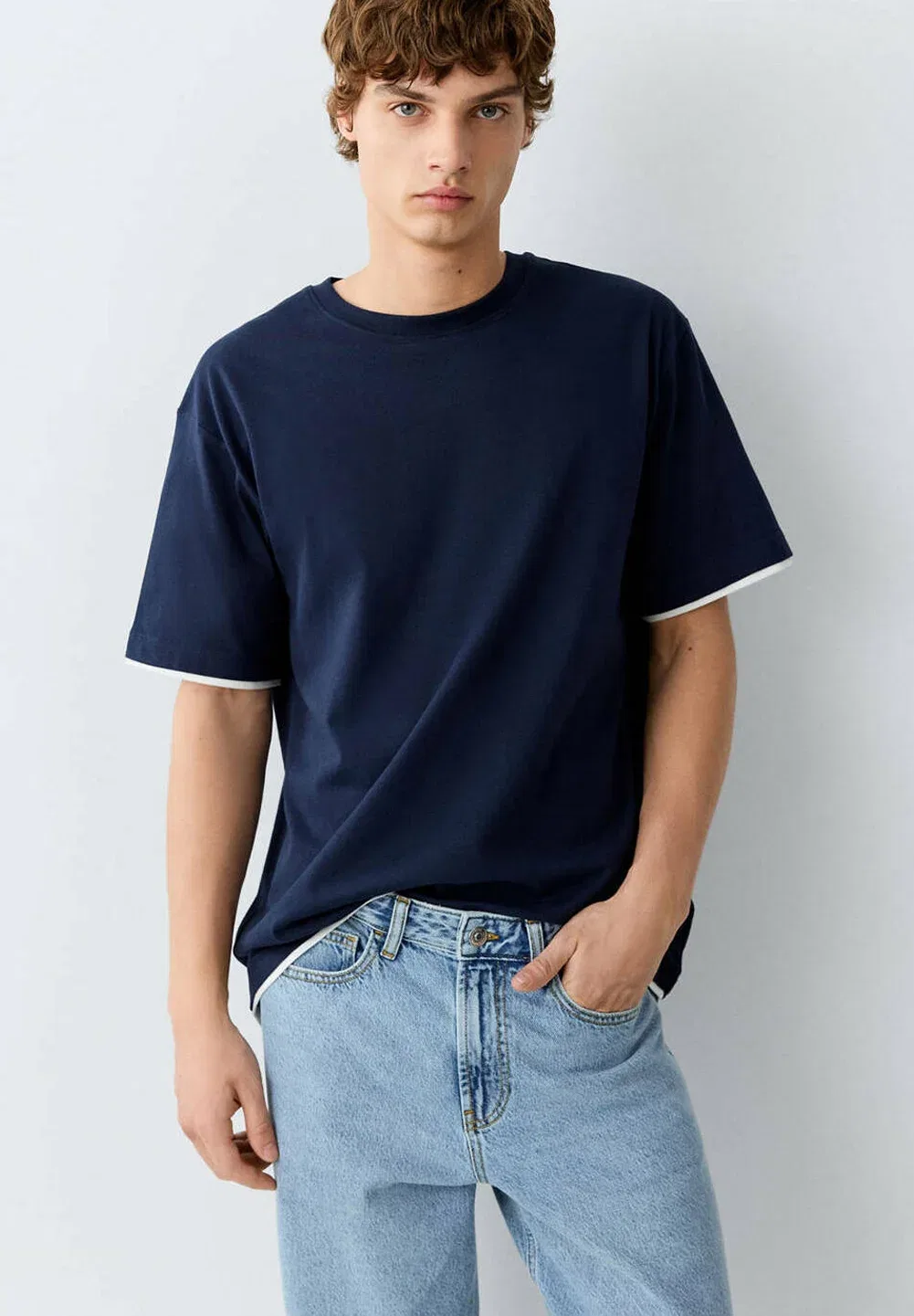 Подростковые джинсы свободного кроя Mango Kids, Blue Denim — фото 4