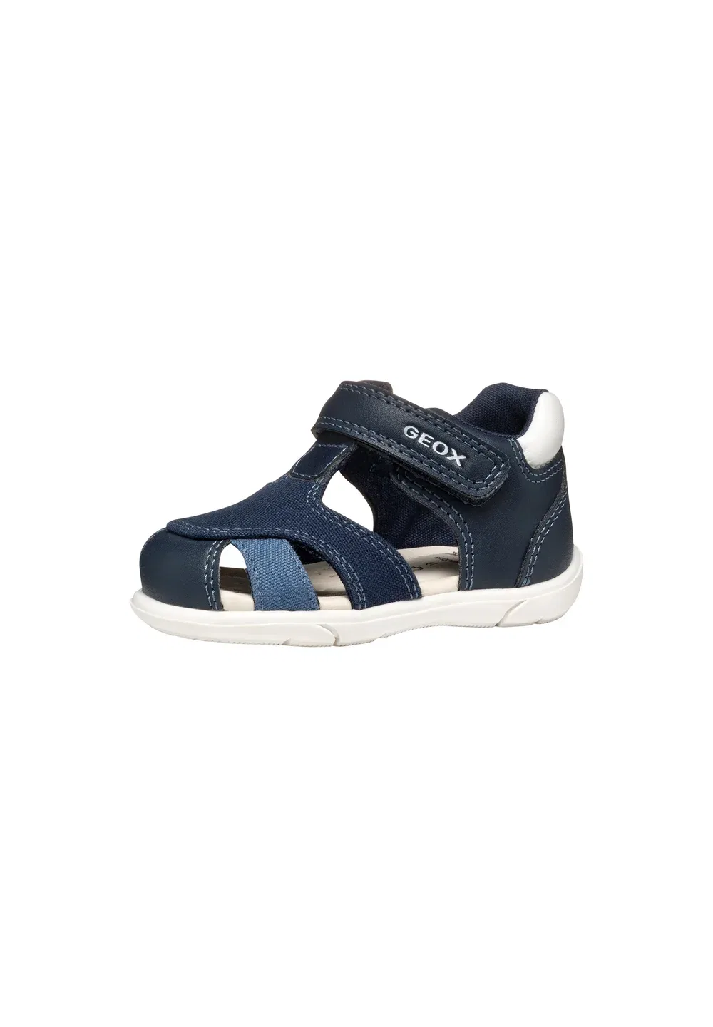 Сандалии enfant zapito c gbk Canvas - детская обувь Geox, Marine - Blanc