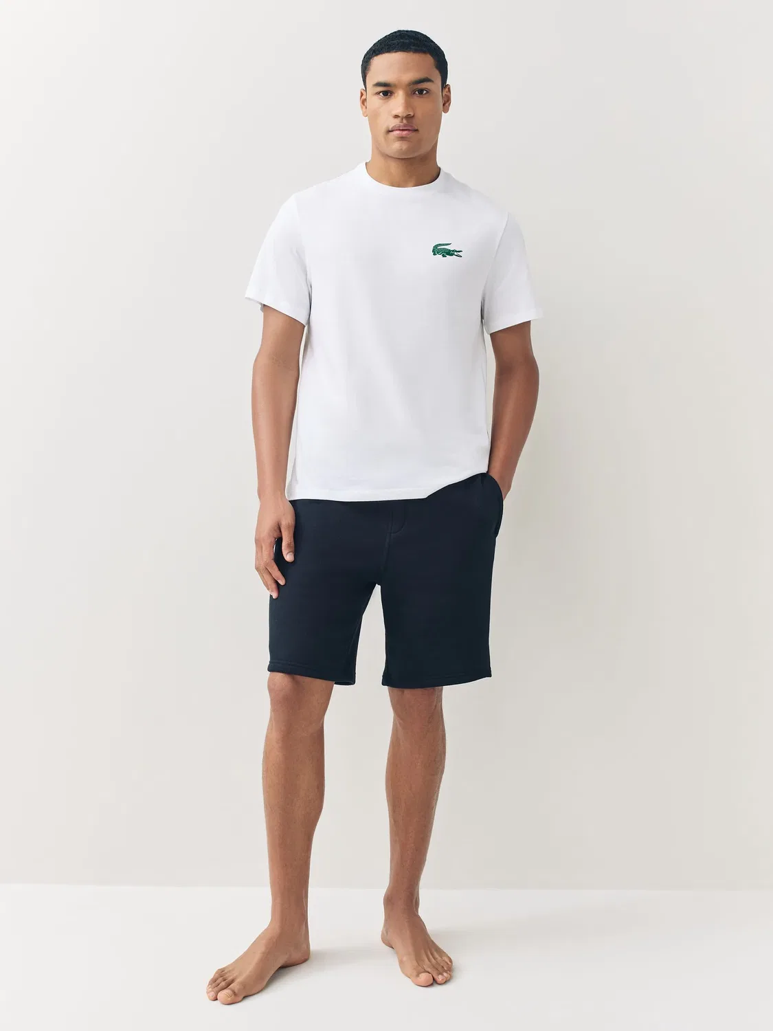 Футболка с принтом крокодила Lacoste, белая — фото 2
