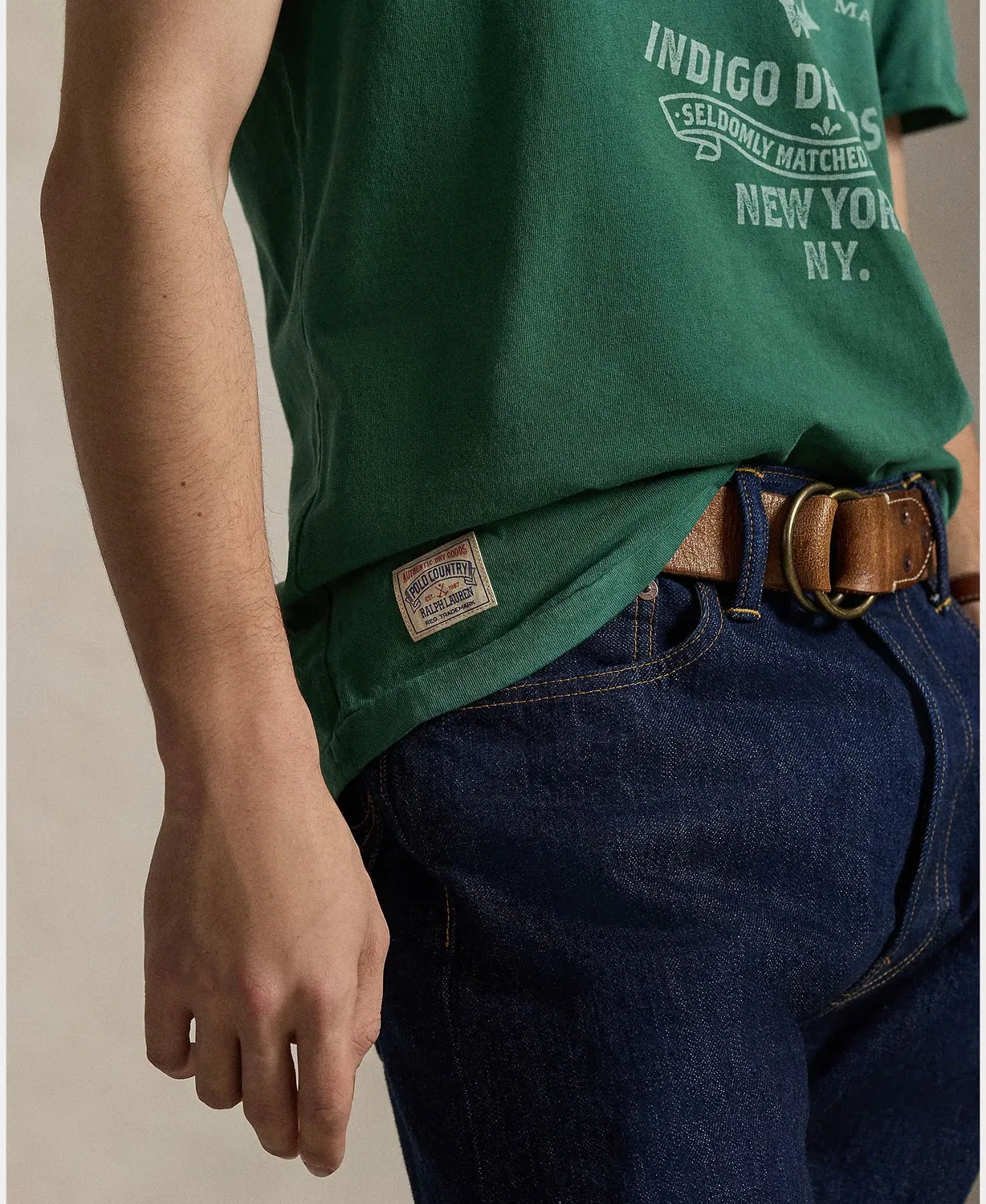 Мужская футболка с коротким рукавом хлопковая Polo Ralph Lauren, Hierba — фото 3