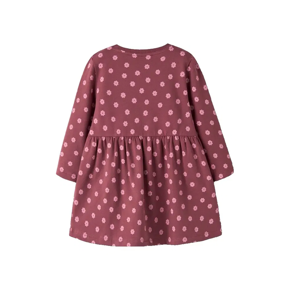 Детское платье из футера с длинным рукавом Davina Sweat Bru Name it, Pink — фото 2
