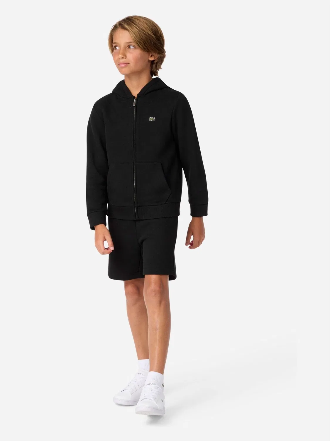 Худи-олимпийка Lacoste Core Fleece, черный