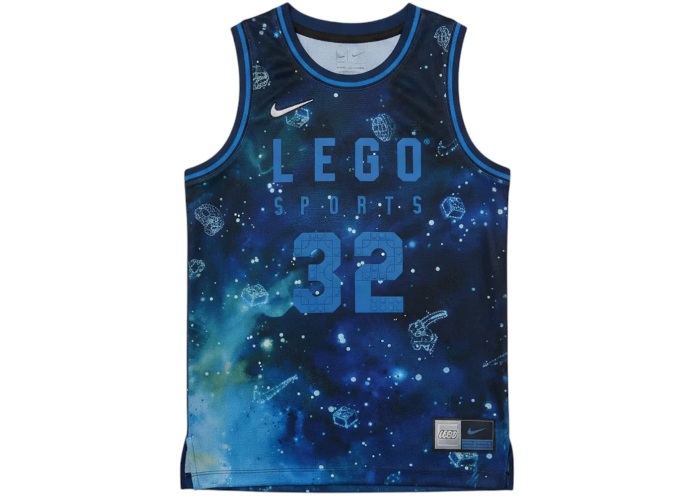 Детская футбольная джерси Nike x LEGO Big Kids Dri-FIT Jersey, Brave Blue/Cobalt Blaze/Cobalt Blaze