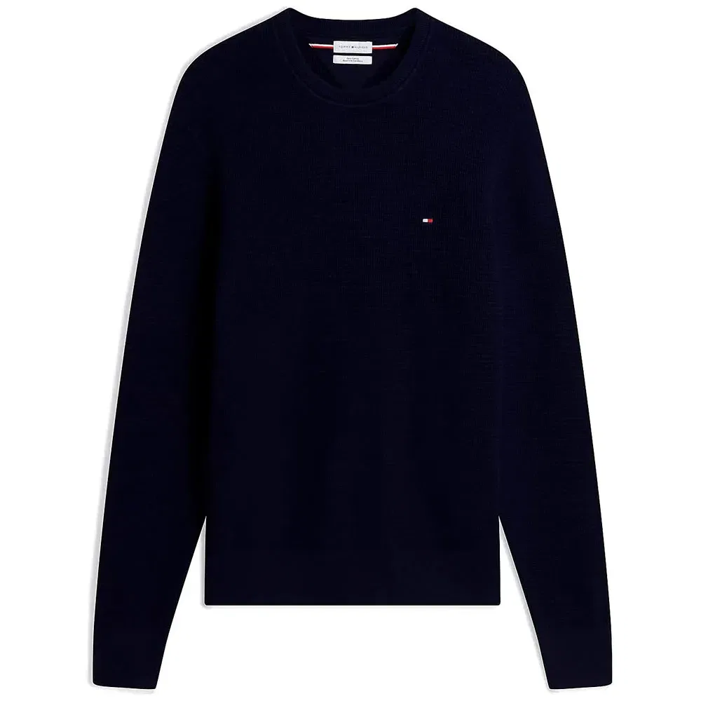 Мужской свитер из хлопка с кашемиром Tommy hilfiger, Blue — фото 3