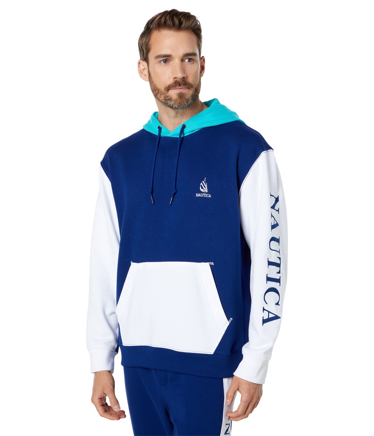 

Худи Nautica, Sustainably Crafted Reissue Color-Block Logo Hoodie, Синий, Худи Nautica, Sustainably Crafted Reissue Color-Block Logo Hoodie