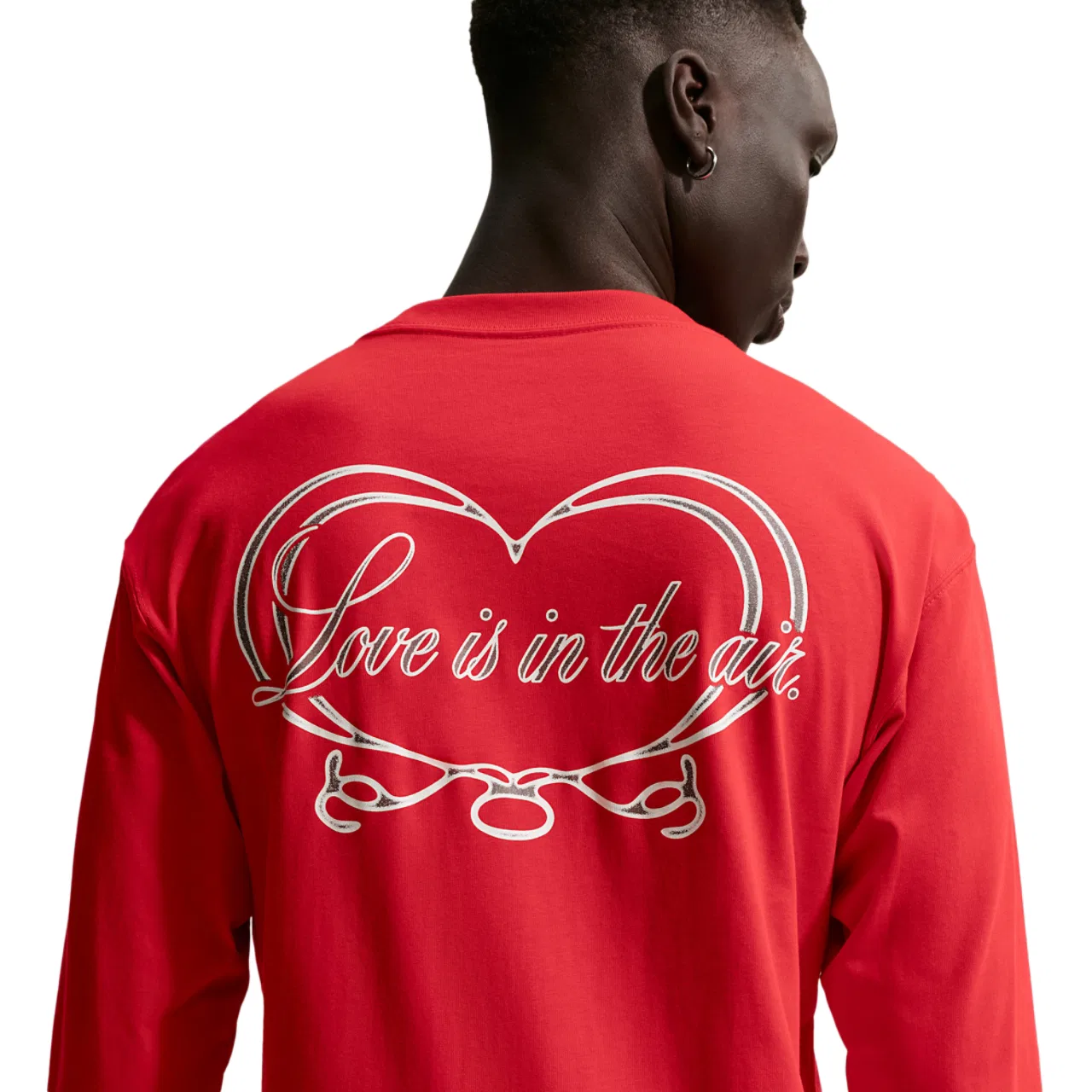Мужская футболка с длинным рукавом Loose Long Sleeve Tee Nike, цвет University Red — фото 2