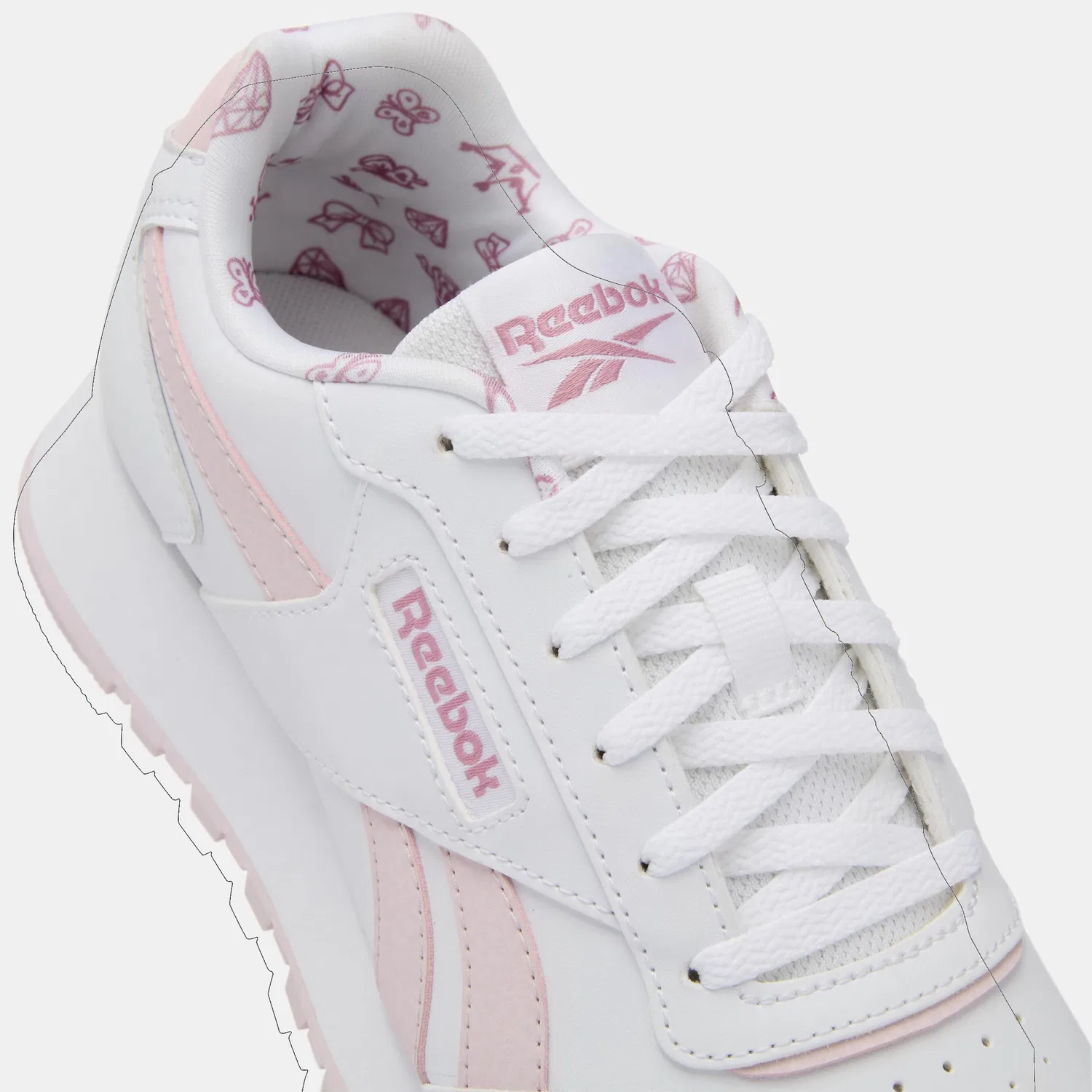 Детские кроссовки для девочек Reebok, White Frostedberry Dustyrose — фото 2