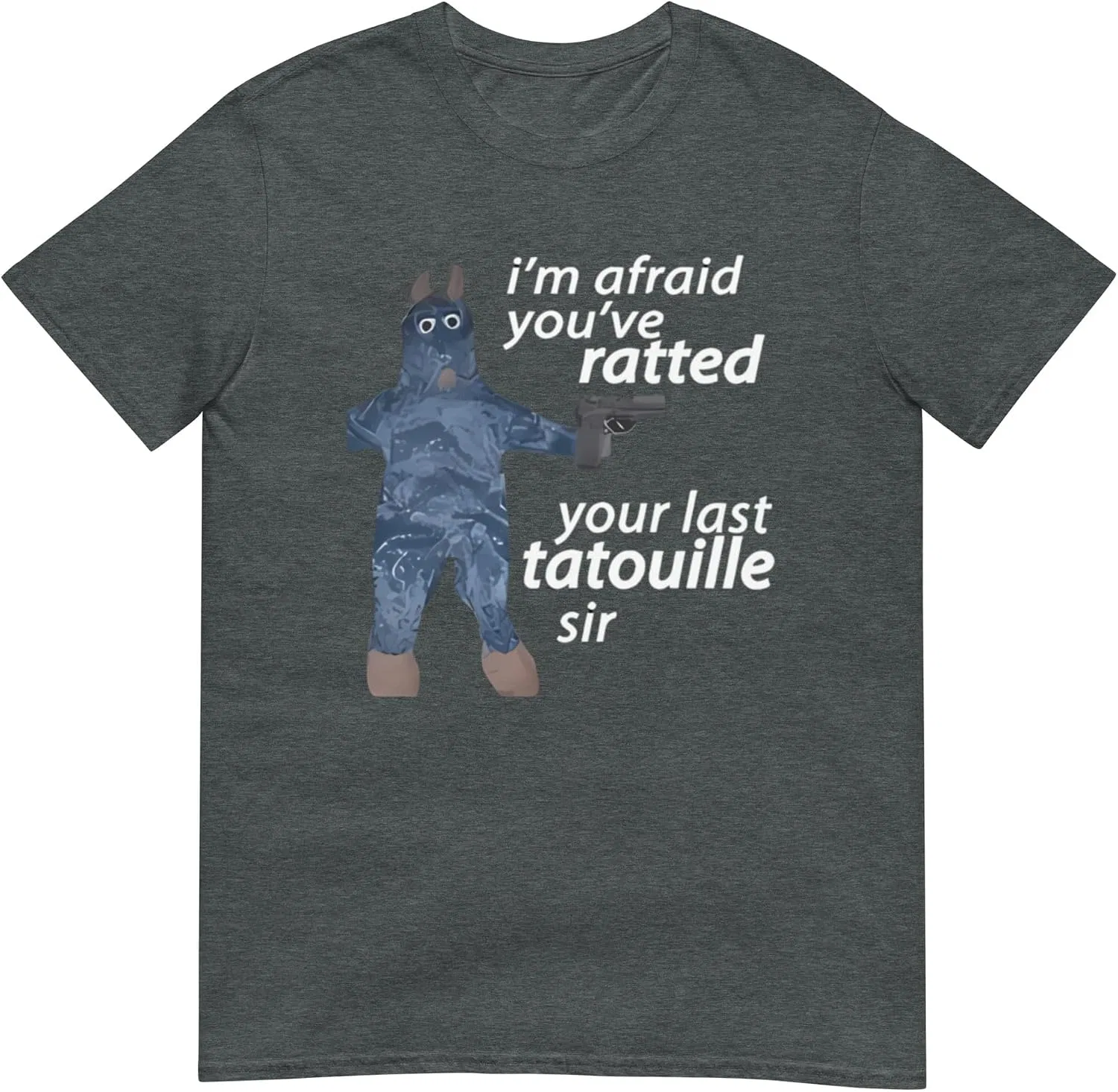 Женская футболка с принтом I'm Afraid You've Ratted Your Last Tatouille Sir, чёрный — фото 3
