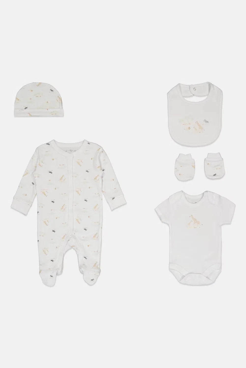 Комплект детский с принтом 5 предметов Rock-A-Bye Baby Boutique, белый — фото 4
