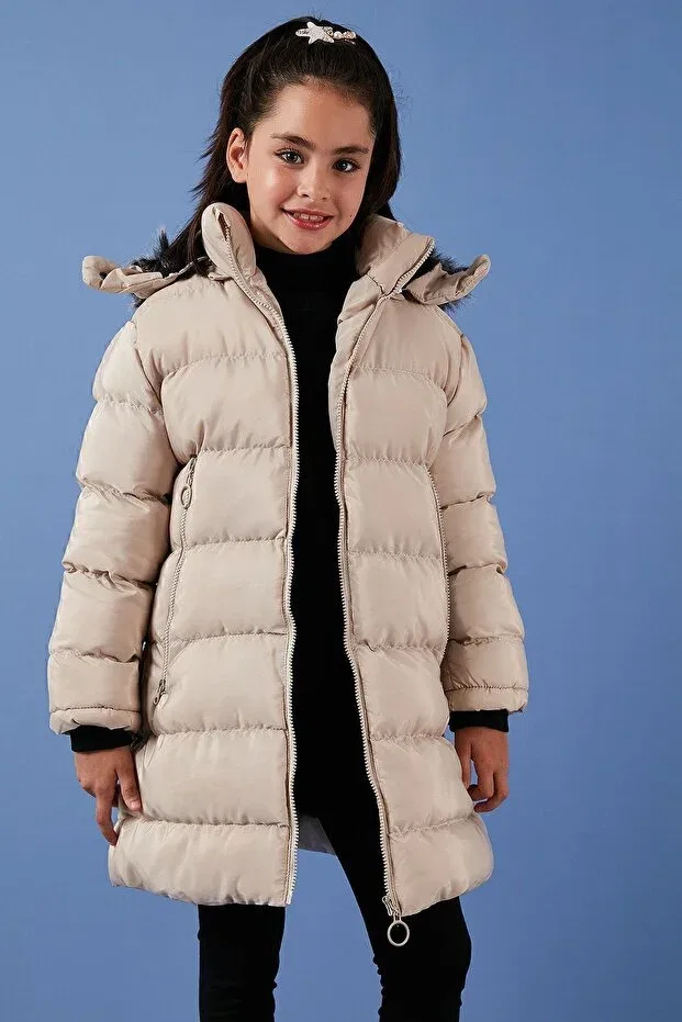 Детское пальто для девочек с длинным рукавом Lela, Stone