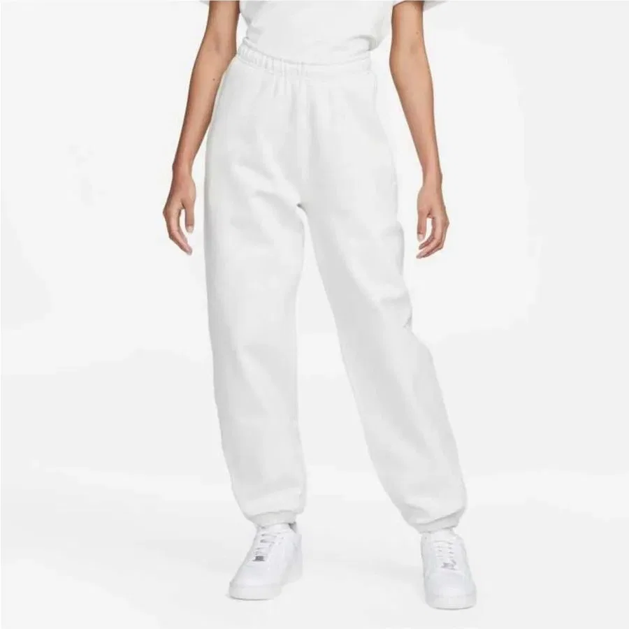 Женские спортивные штаны Nike Solo Swoosh Fleece, Белый — фото 2