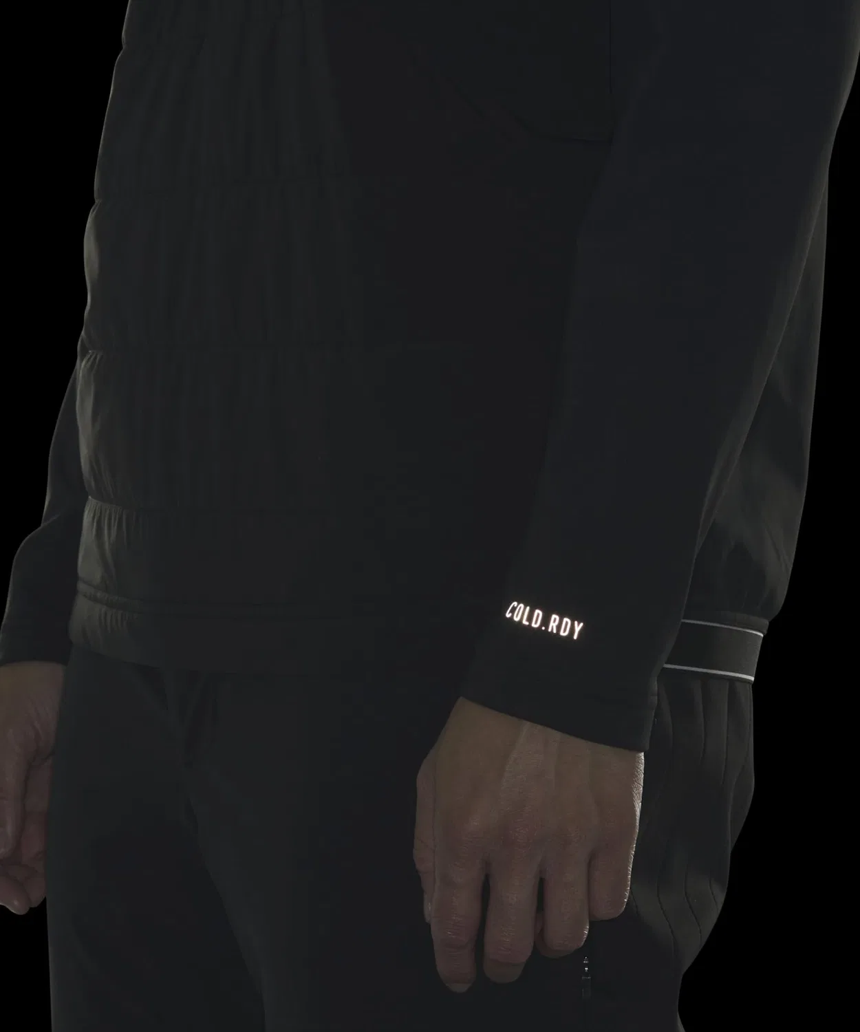 Мужская футболка с длинным рукавоми высоким воротом Frost Guard Mockneck Shirt Adidas, Черный — фото 4