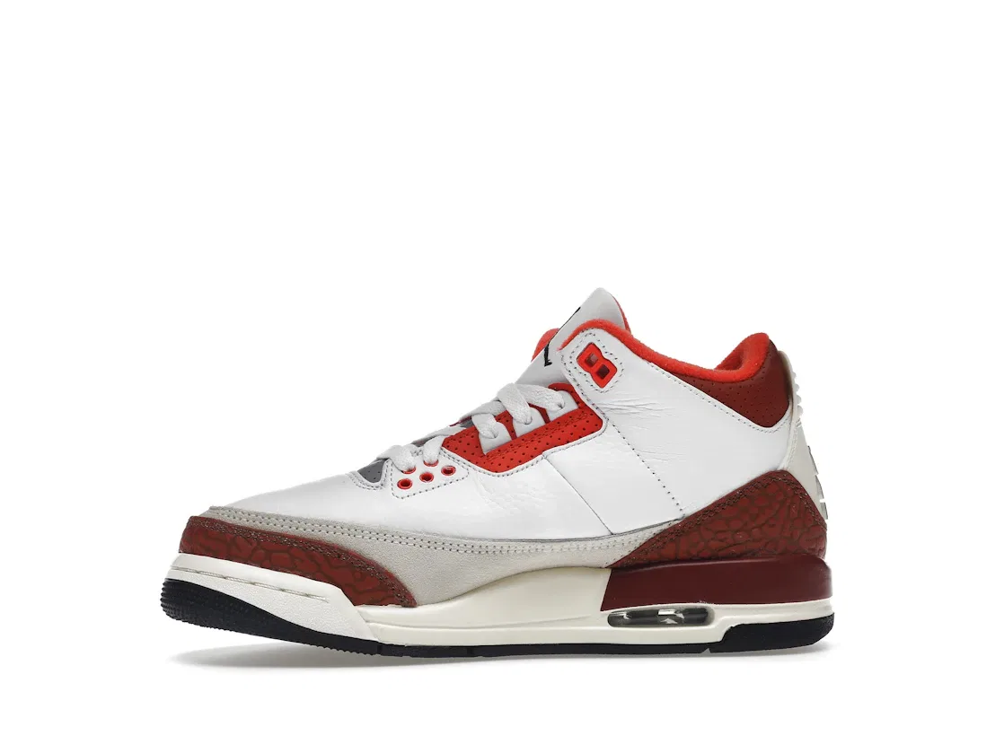 Детские кроссовки Lifestyle с принтом Jordan 3 Retro SE Jordan, White/Black/Mars Stone/Team Orange — фото 3