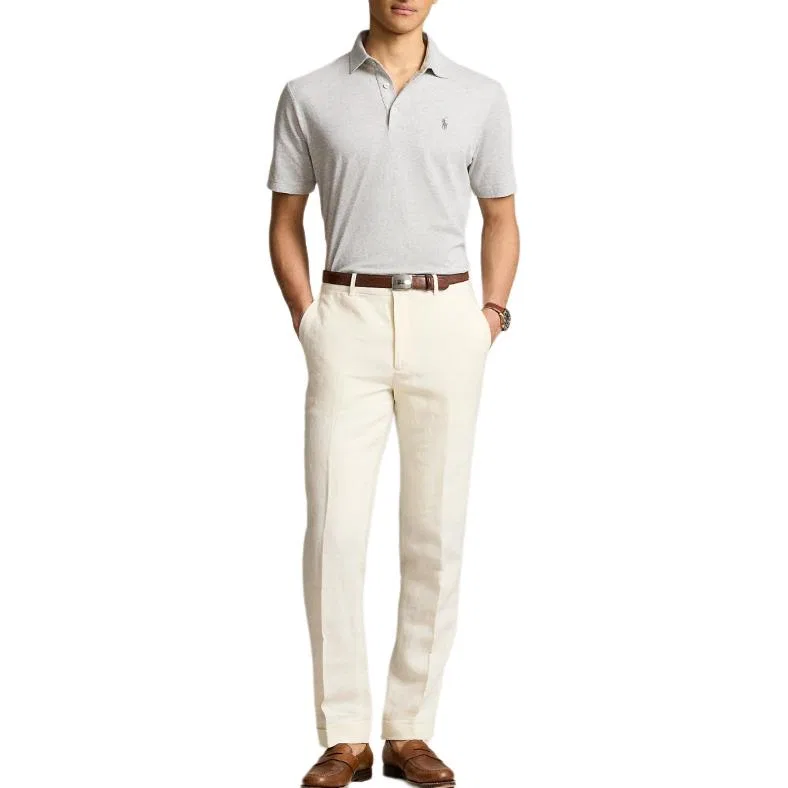 Мужская поло Polo Ralph Lauren Classic Version, Gray — фото 4