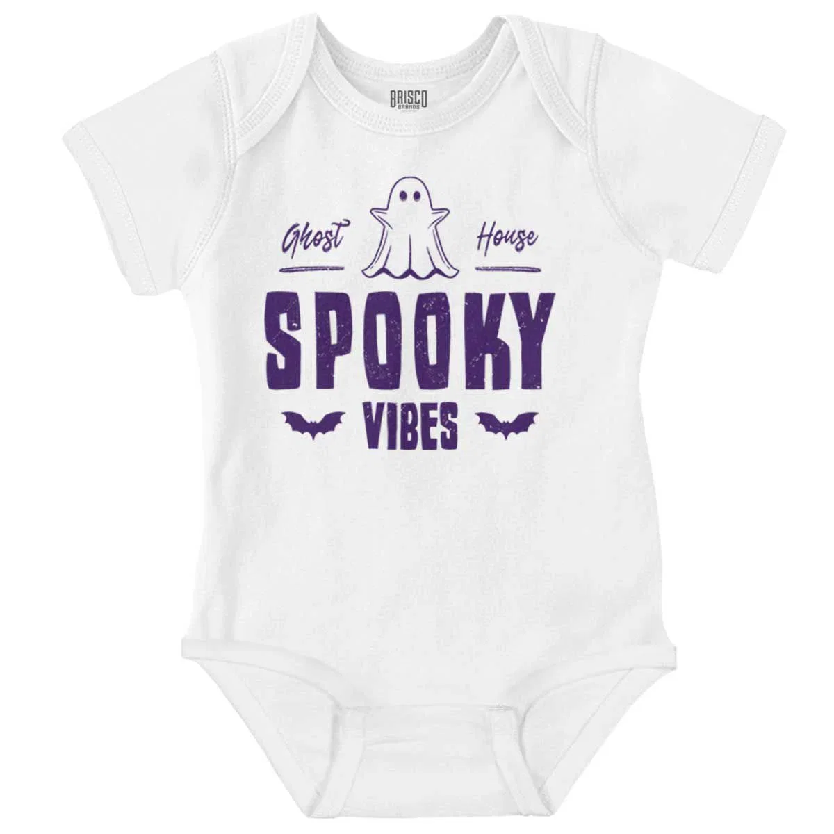 Детский боди-комбинезон с коротким рукавом Cool Halloween Ghost University Vibes Brisco Brands, White