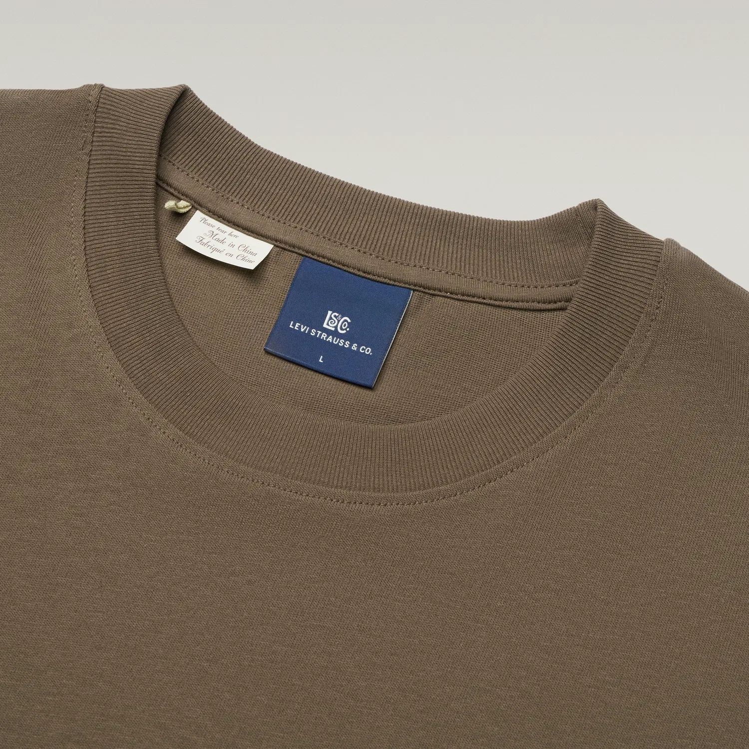 Футболка с круглым вырезом, свободного кроя, Levis, Brown — фото 4