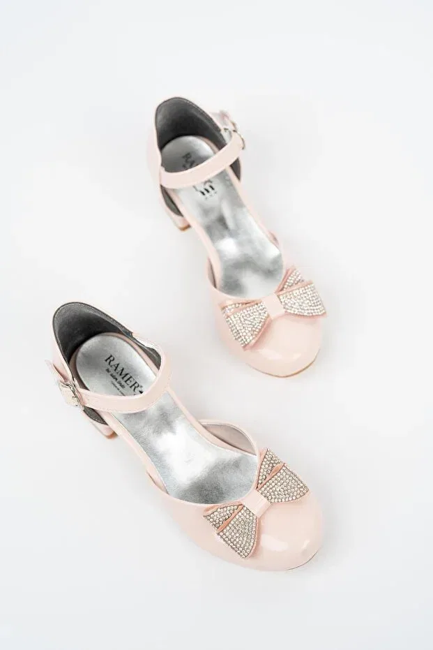 Детские балетки для девочек с принтом Ramer, Powder — фото 3