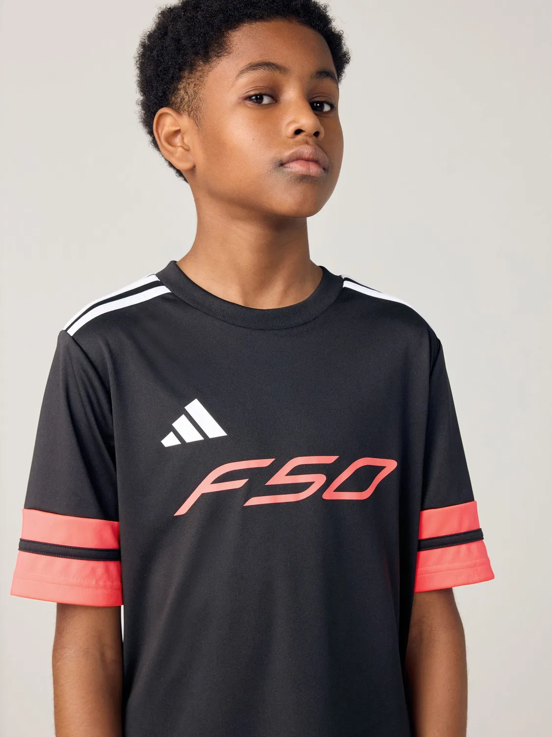Футбольная футболка F50 adidas, черный/красный — фото 3