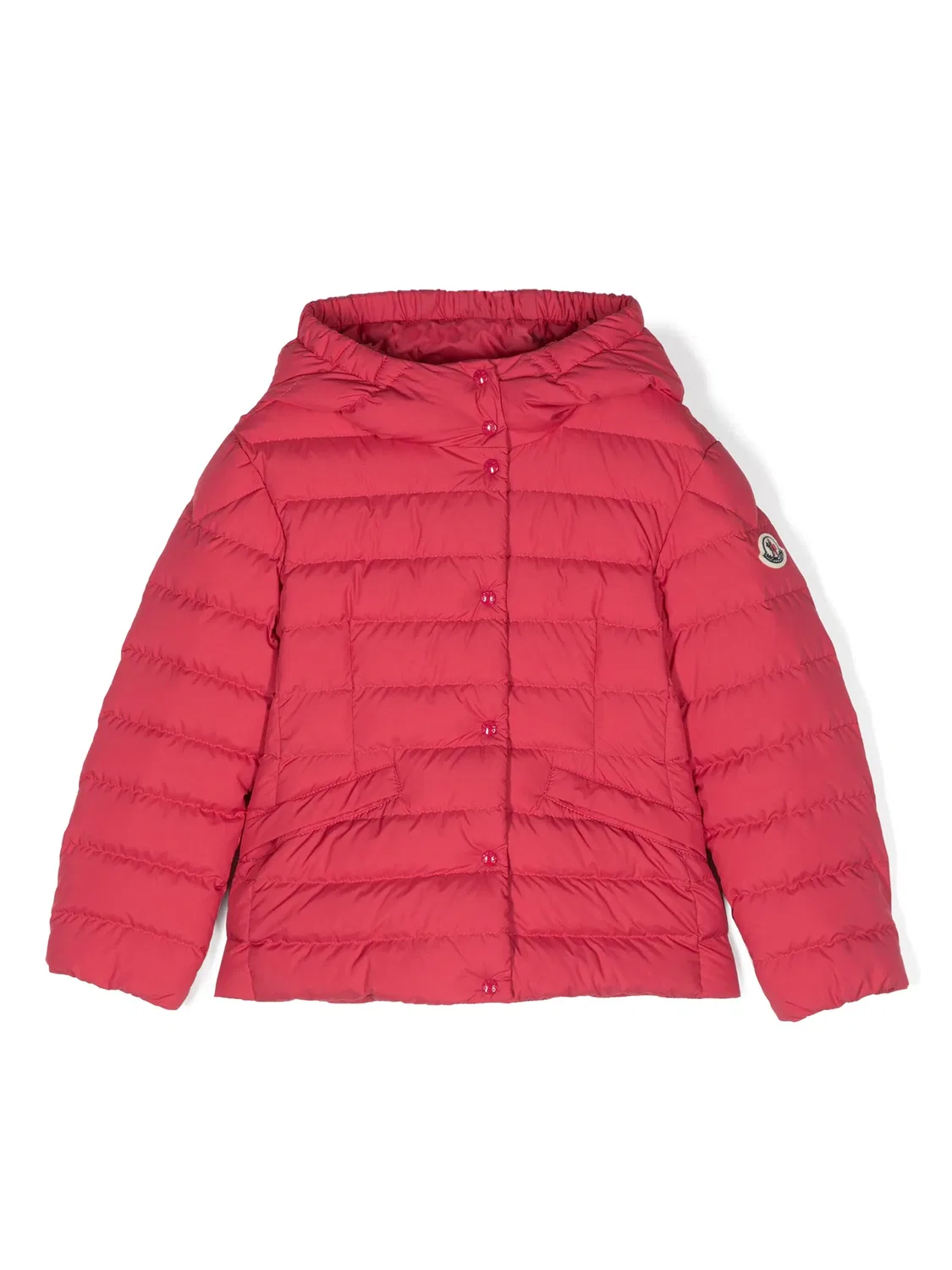 Пуховик с капюшоном Moncler, красный