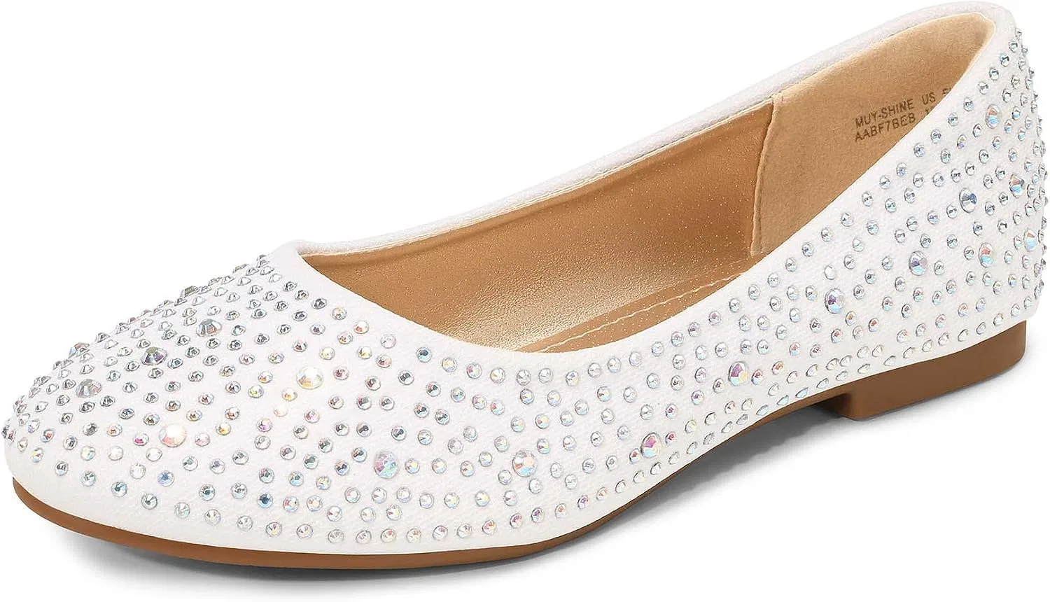 Детские балетки для девочек DREAM PAIRS, White/Suede