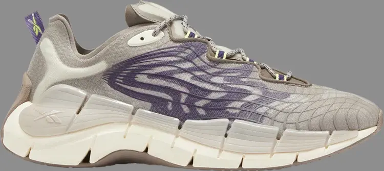 

Кроссовки zig kinetica 2 'boulder grey dark orchid' Reebok, серый