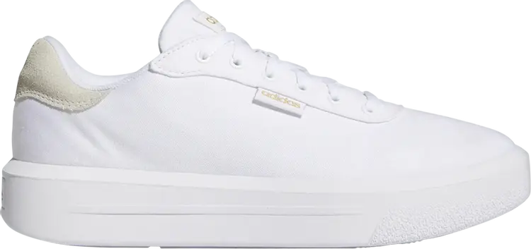 

Кроссовки Puma Wmns Court Platform CLN White Gold Metallic, белый