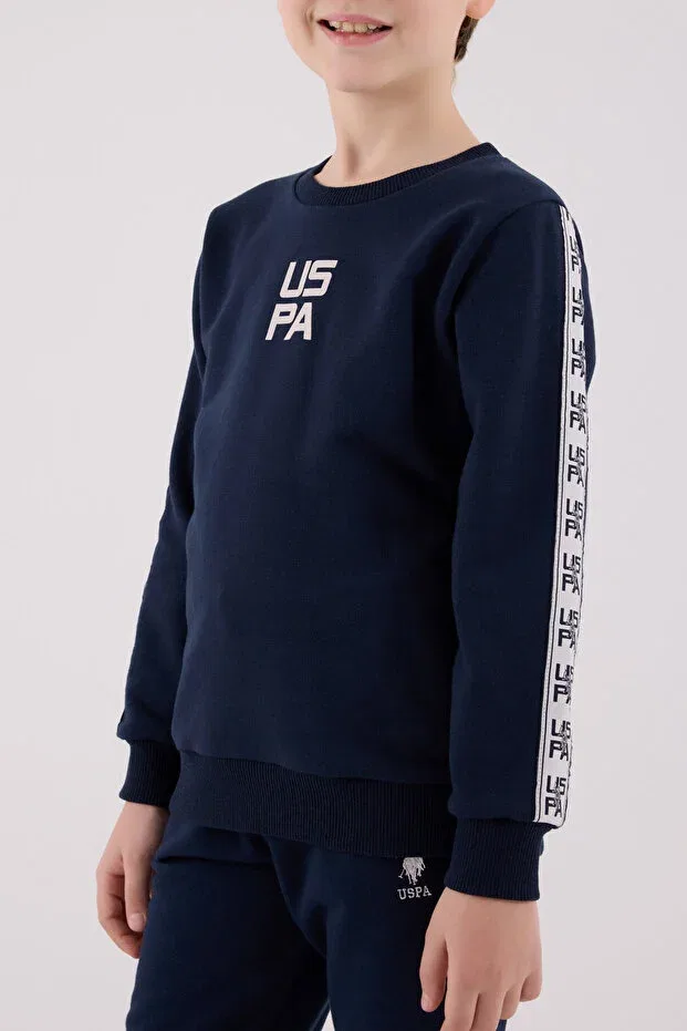 Детский спортивный комплект для мальчиков из футера U.S. Polo Assn., Navy Blue — фото 4