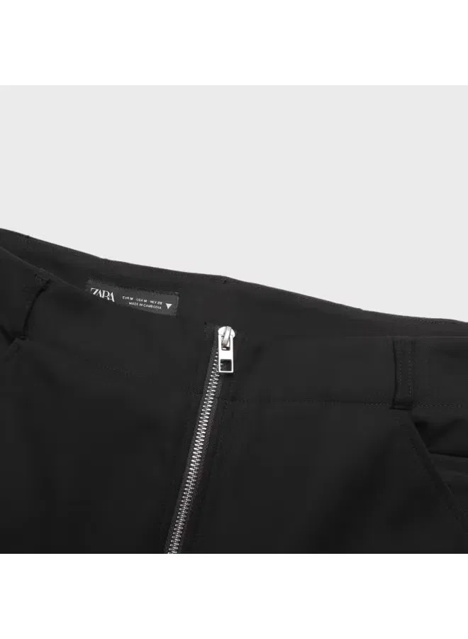 Юбка-миди прямая для делового стиля, Zara, черный — фото 4