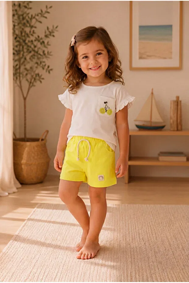 Детские шорты для девочек хлопковые Zumi Baby Kids, Yellow