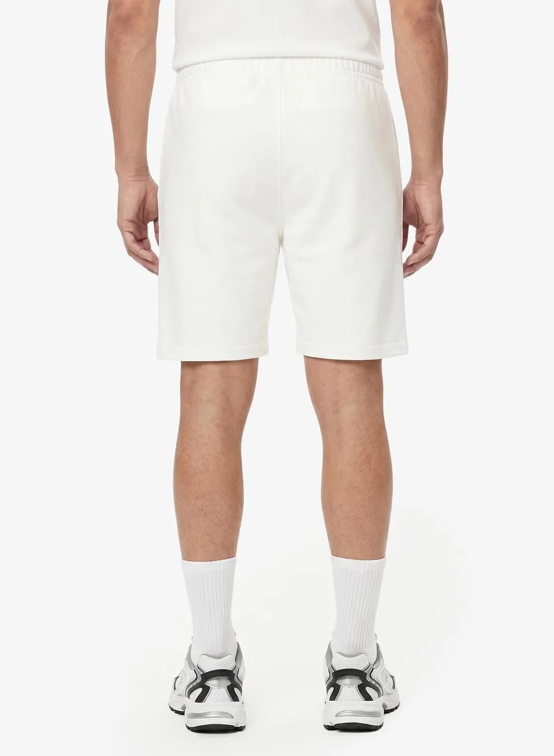 Шорты из флиса с полосатым поясом, Lacoste, мука — фото 2