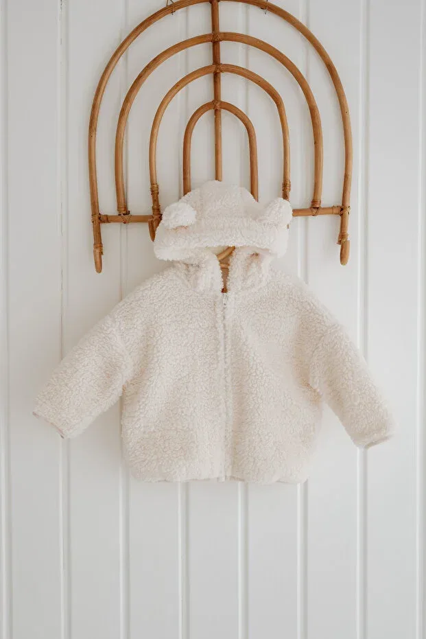 Детское зимнее пальто для девочек из плюша Teddy Lollie Baby&Kids, Nude Color