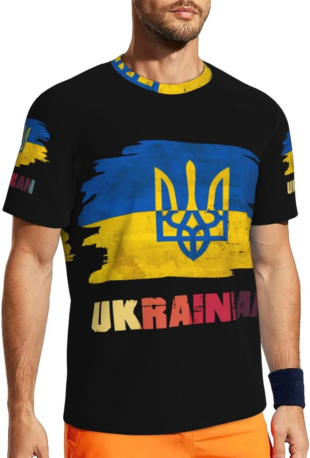 Мужская быстросохнущая футболка Regular Fit, Black — фото 3
