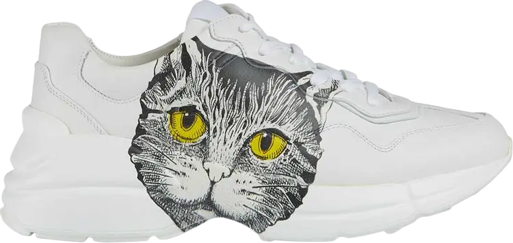 Кроссовки Gucci Wmns Rhyton Mystic Cat - White, белый