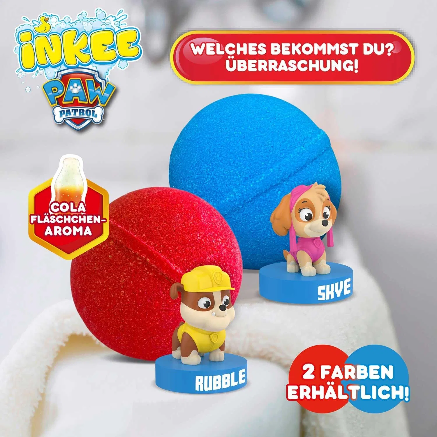 Бомбочка для ванны Paw Patrol, INKEE, 80г, Cola-Gummi — фото 2