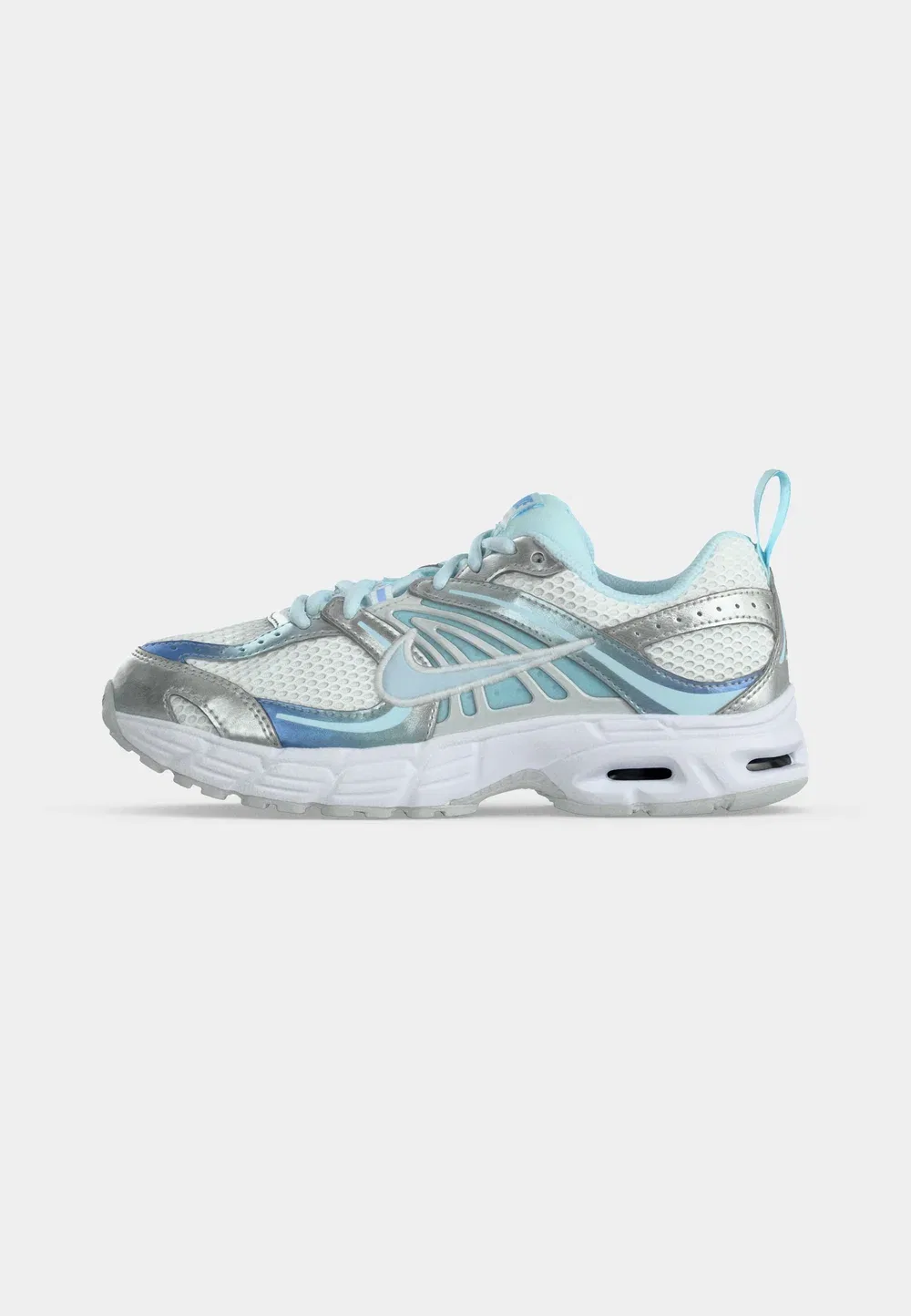 Кроссовки Air Max Moto Lace унисекс Nike Sportswear, Summit White/Glacier Blue/Football Blue/Metallic Silver-Coloured/Pure Platinum-Coloured — фото 2