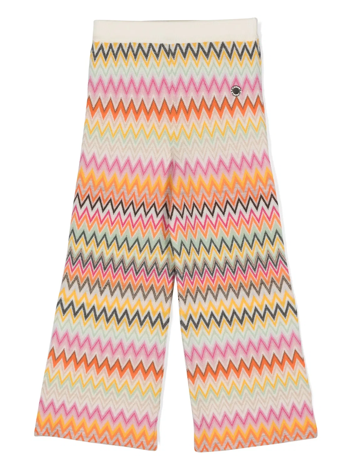Трикотажные брюки с зигзагообразным плетением Missoni, белый