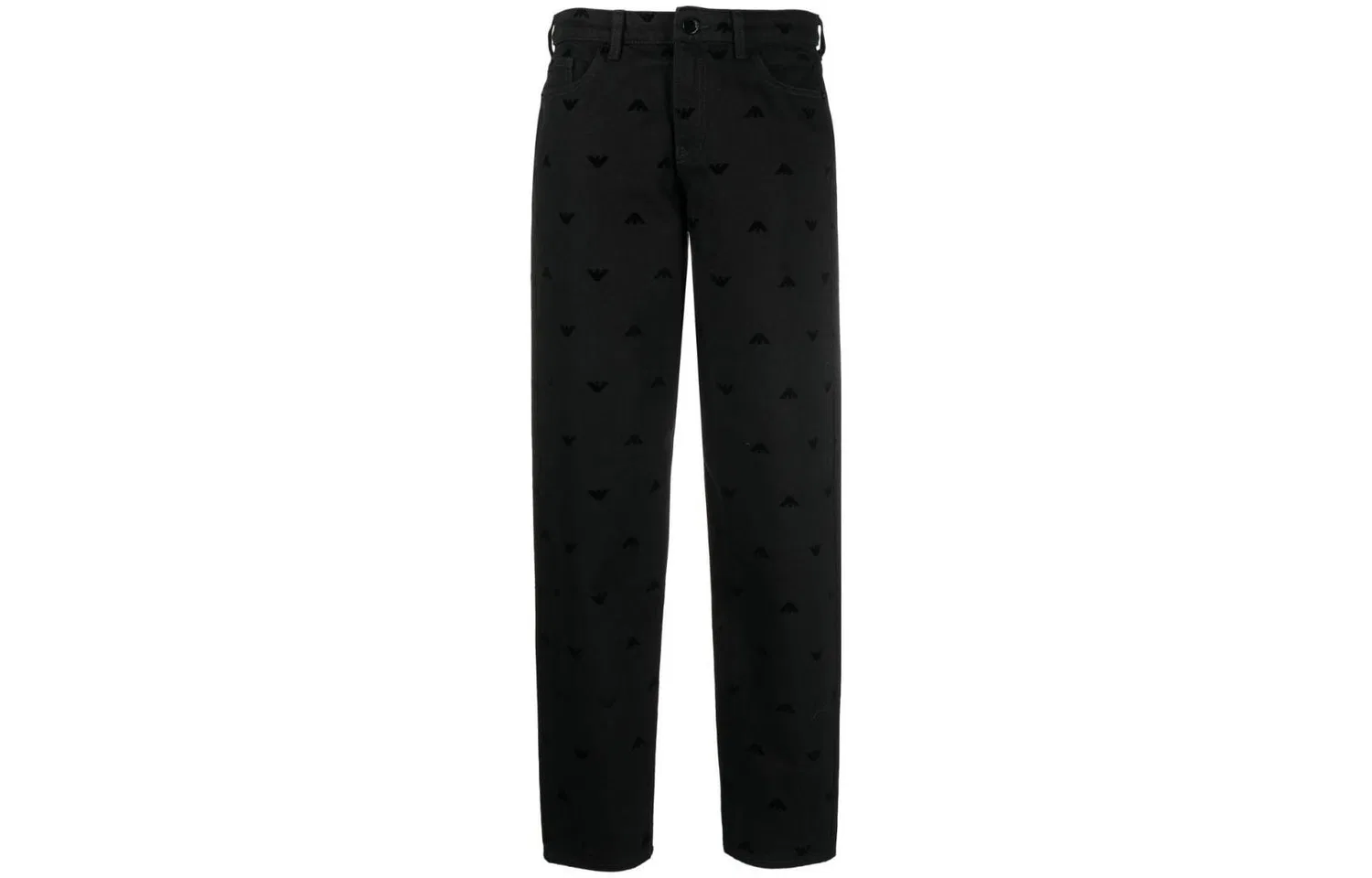 Женские джинсы прямого кроя Black EMPORIO ARMANI, Черный