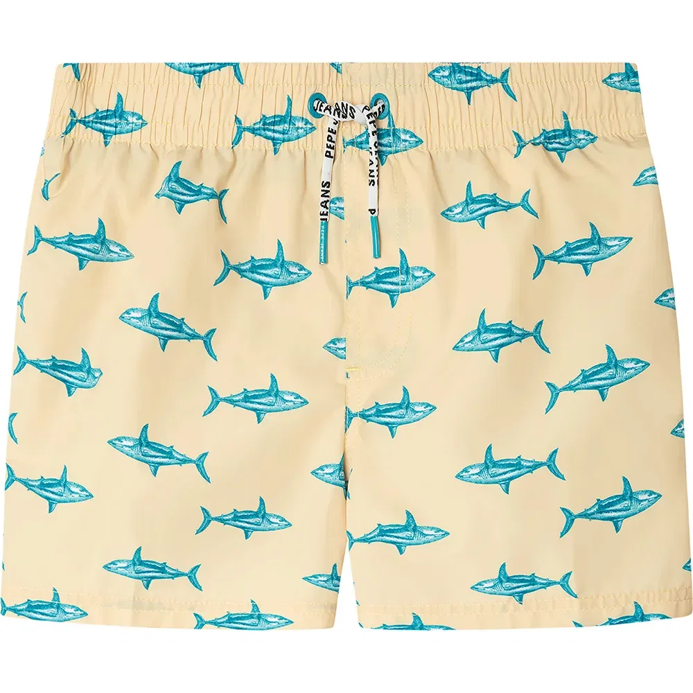 Детские плавки для мальчиков с принтом Shark Pepe jeans, Yellow