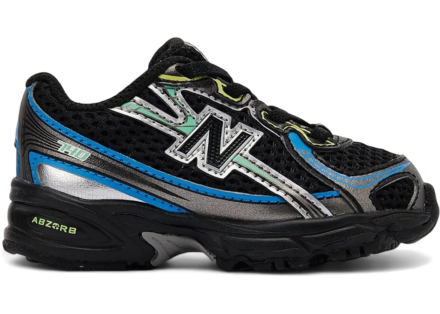 Детские кроссовки Lifestyle New Balance 740 Bungee Lace DTLR Night Moves (TD), Black/Blue
