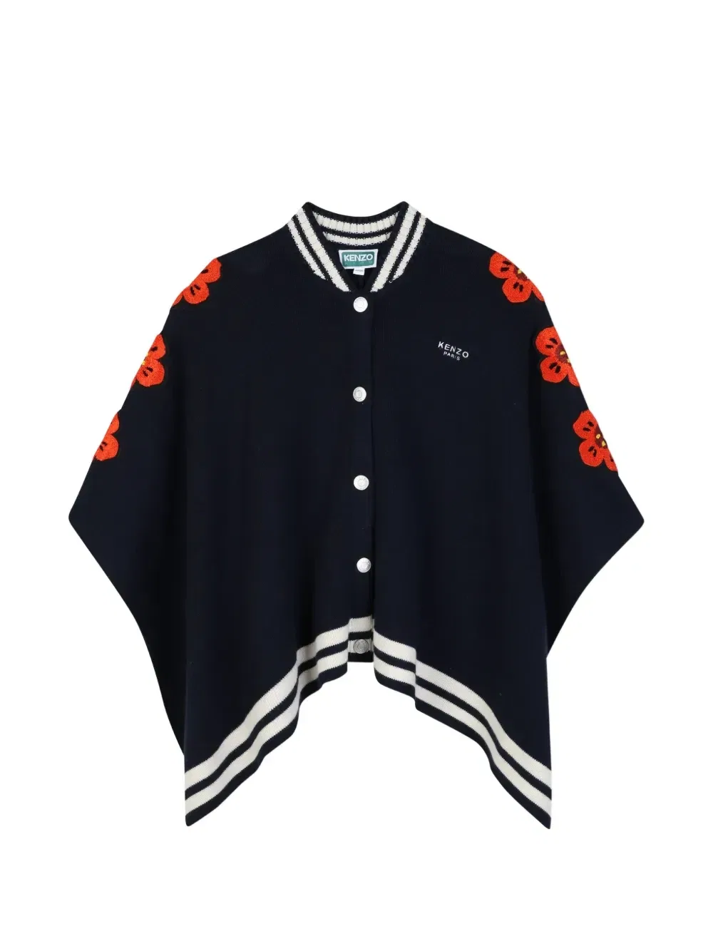 Кейп Boke Flower с полосками Kenzo Kids, синий