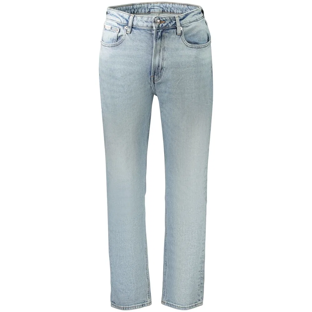 Женские джинсы мом с эффектом потертости Azzurro Cotton Calvin Klein, Blue