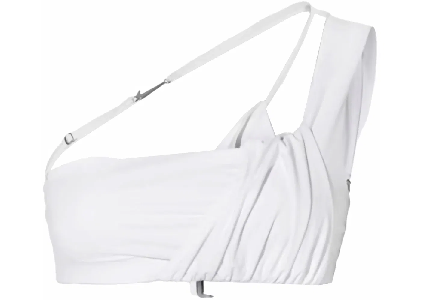 Женский спортивный бюстгальтер с драпировкой Jacquemus x Nike La Brassière Drapée, White