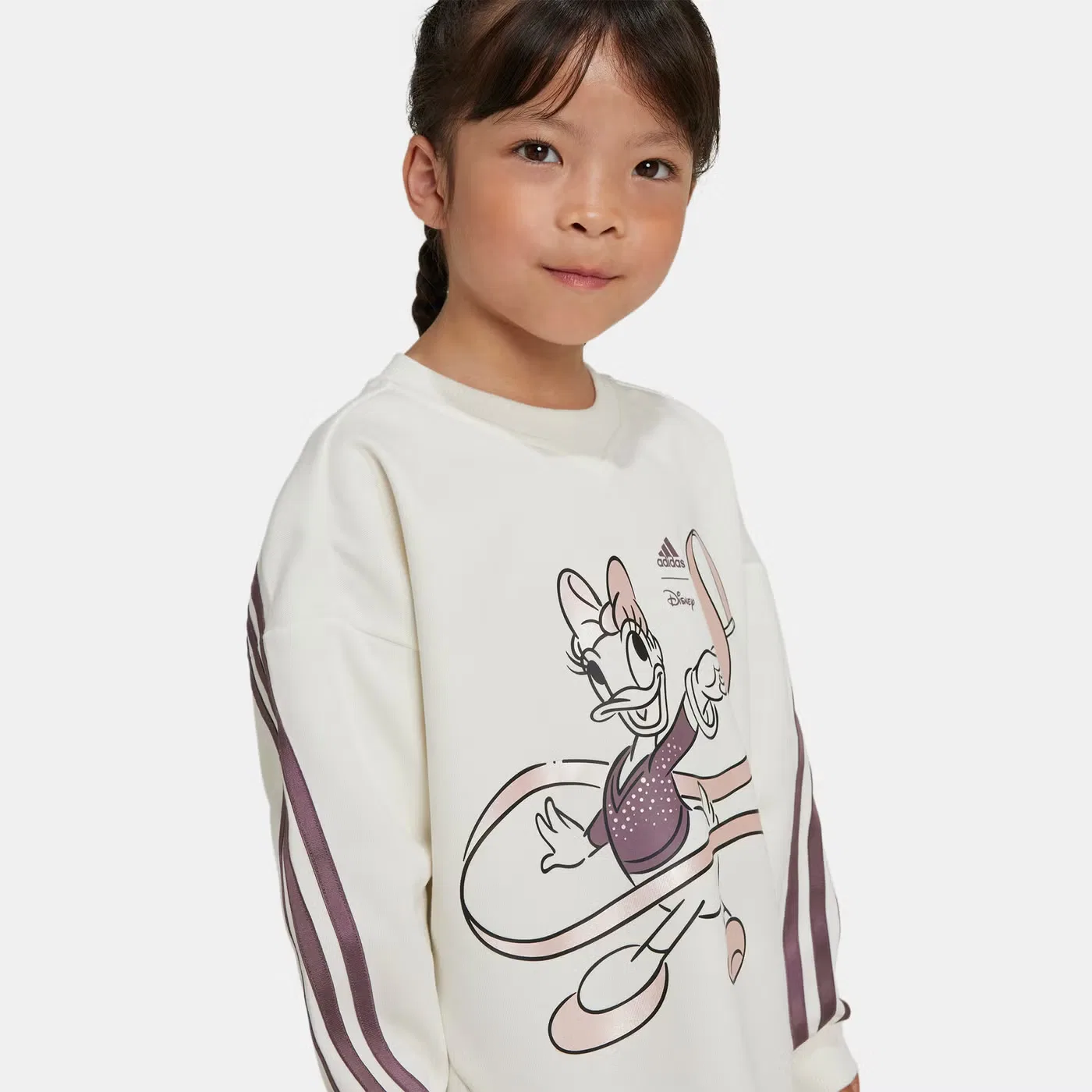 Комплект свитшот и штаны с принтом Disney Minnie and Daisy Adidas, белый — фото 4