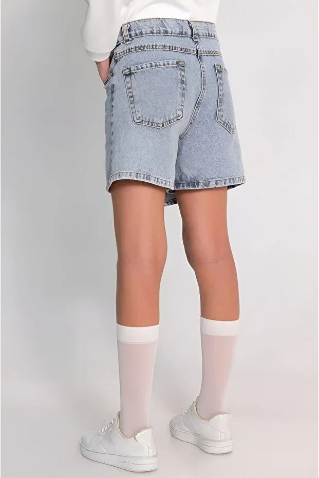 Детские шорты для девочек джинсовые Young Dmb Boys & Girls, Blue — фото 3