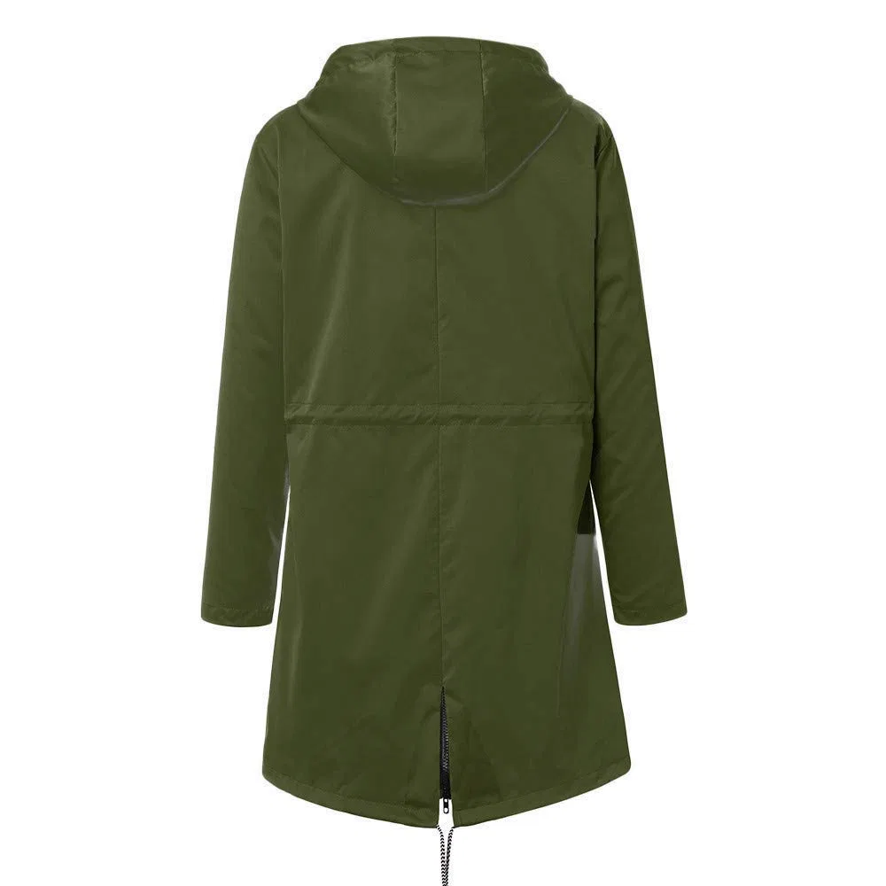 Женский дождевик с капюшоном Waterproof Coats Jackets, 1-verde — фото 4