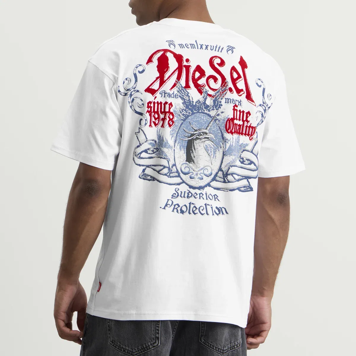 Футболка с принтом Protection Diesel, Bright White — фото 3